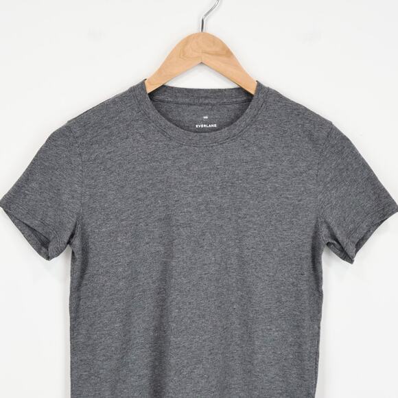 NWOT Everlane The Organic Cotton Box Cut Tee Relaxed Fit Heathered Charcoal XXS - Picture 5 of 8